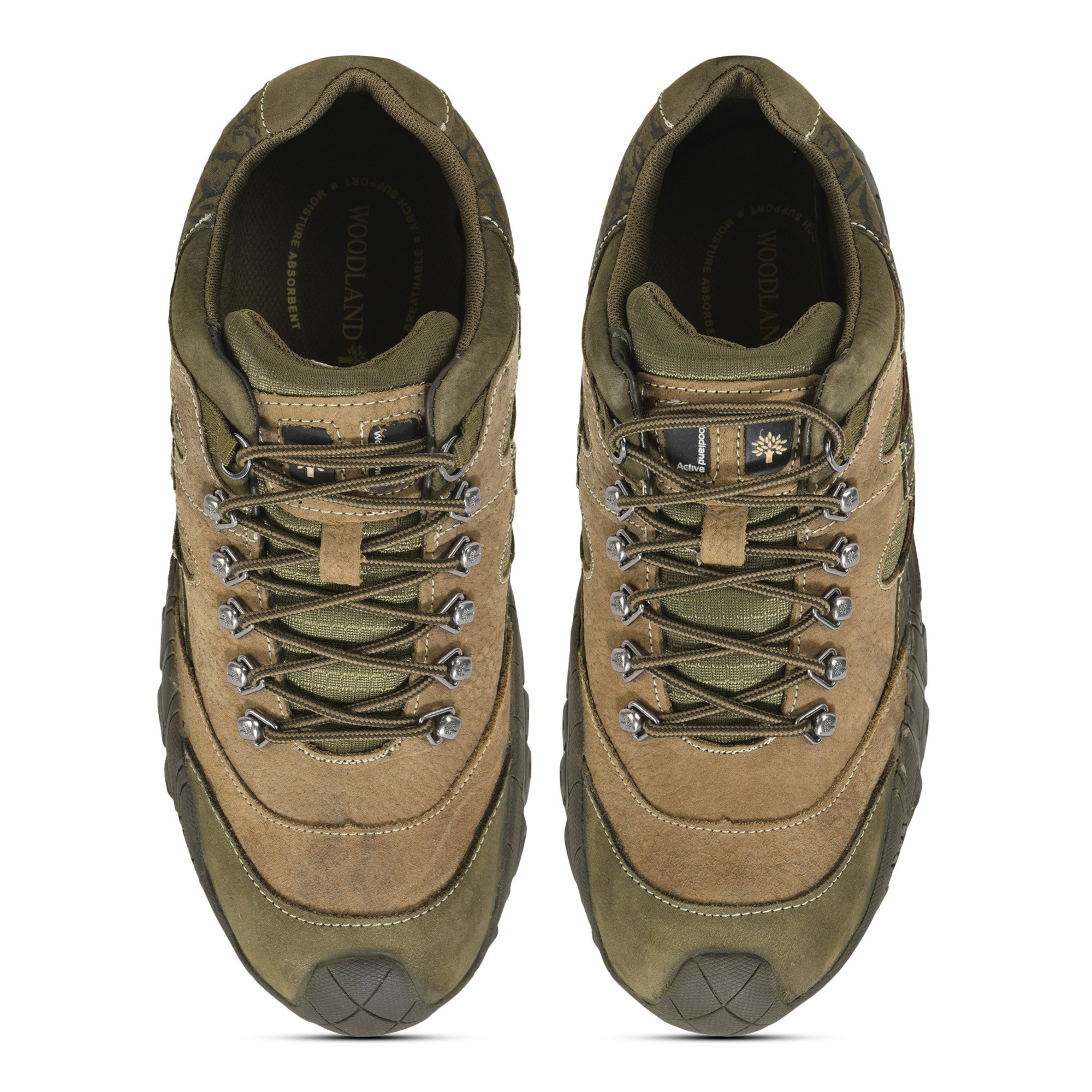 Chunky Sole Lace Up Shoes Khaki colored from Woodland