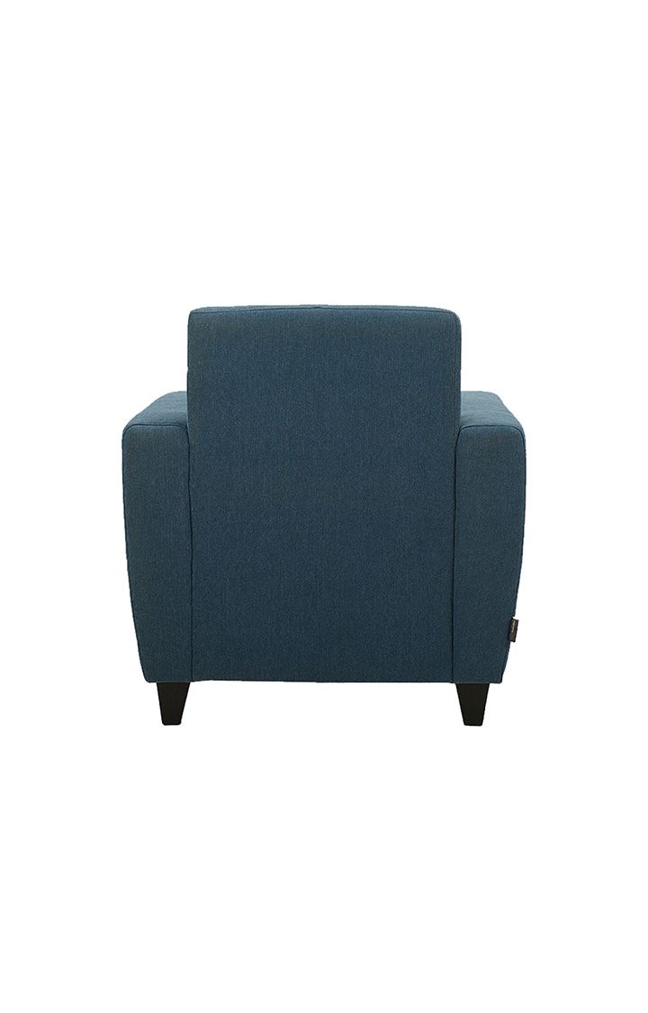 neudot Elegance Sofa for Living Room |1 Person Sofa|Premium Fabric with Cushioned Armrest | Solid Wood Frame|1 Seater in Dusky Blue Color