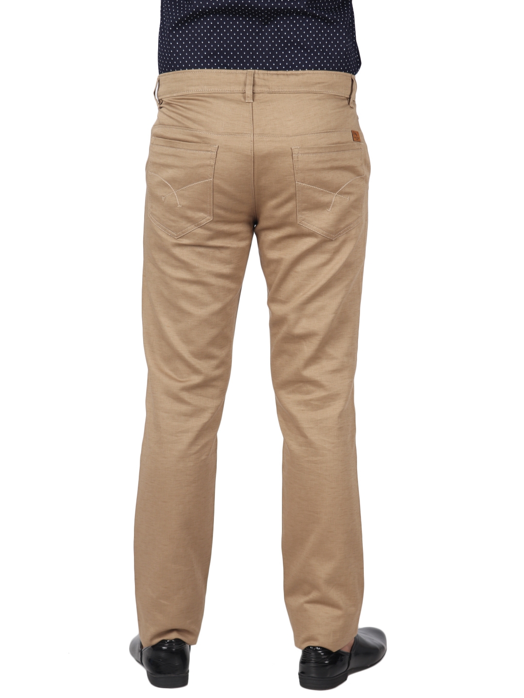 D'cot by Donear | D'cot by Donear Men's Brown Cotton Trousers 2