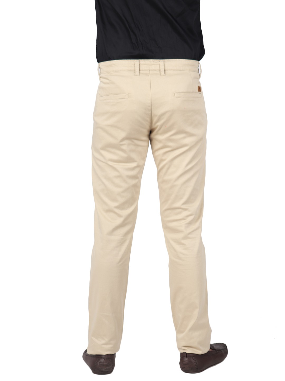 D'cot by Donear Men's Beige Cotton Trousers