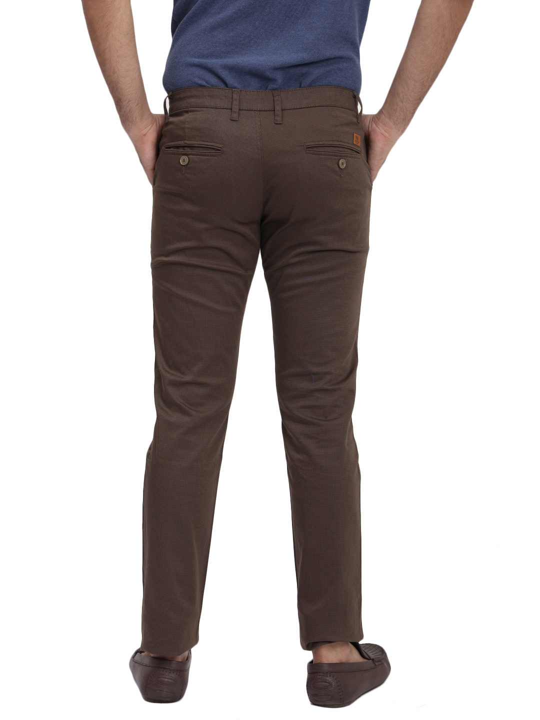 D'cot by Donear | D'cot by Donear Men's Brown Cotton Trousers 3