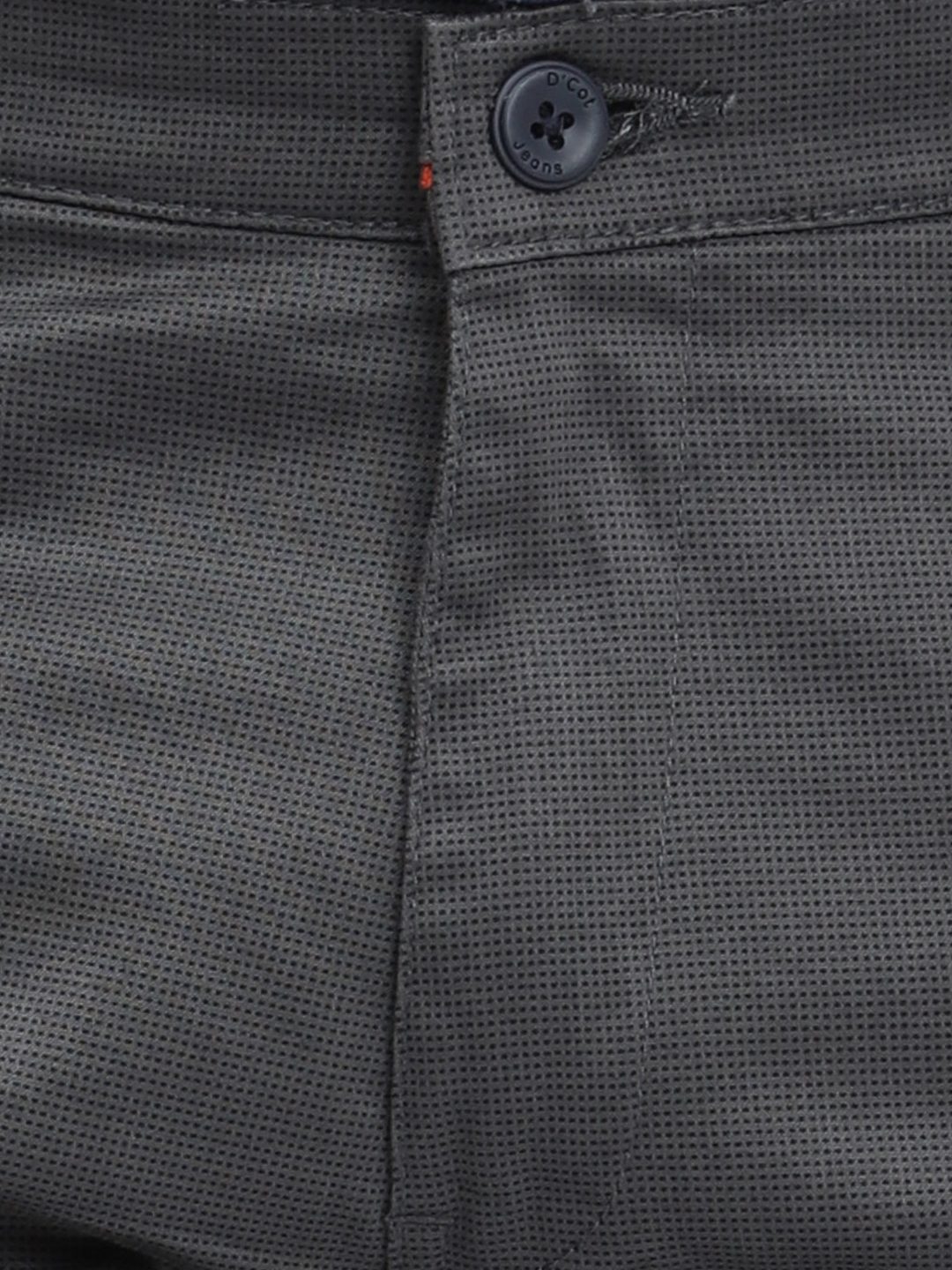 D'cot by Donear Men's Grey Cotton Trousers