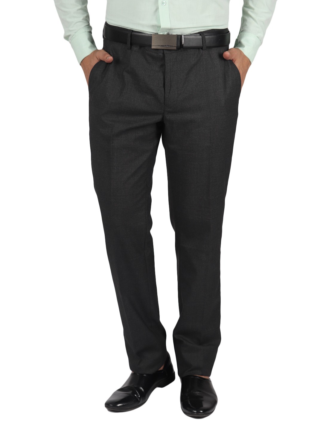 D'cot by Donear Men's Grey Lycra Trousers