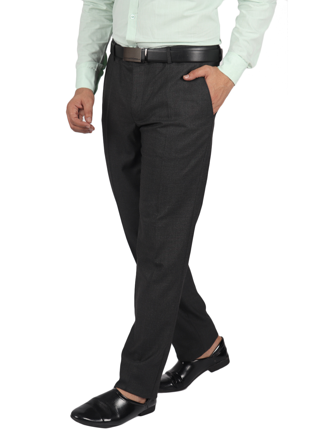 D'cot by Donear Men's Grey Lycra Trousers