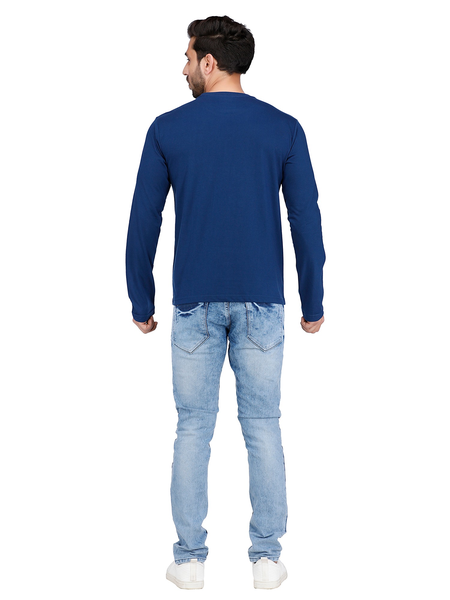 D'cot by Donear Men Blue Polycotton Regular Graphics T-Shirts