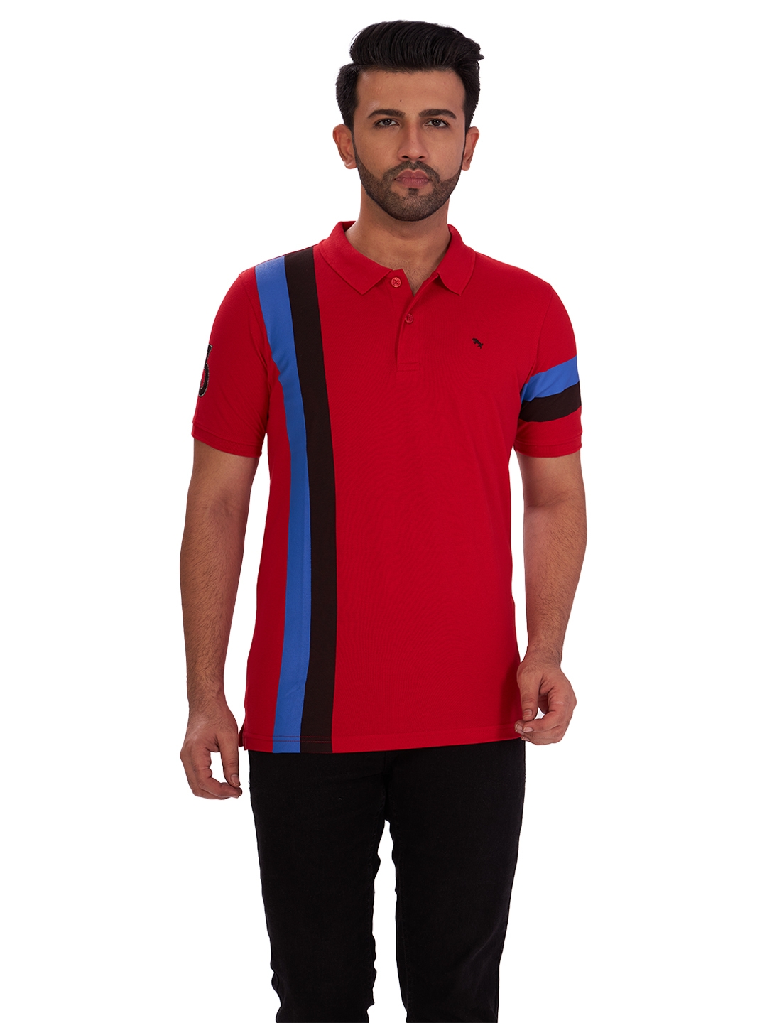 D'cot by Donear Men's Red Cotton T-Shirts