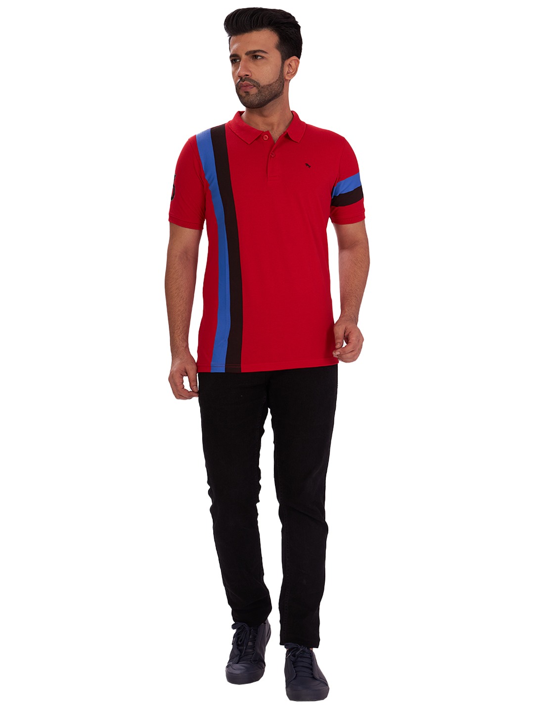 D'cot by Donear Men's Red Cotton T-Shirts