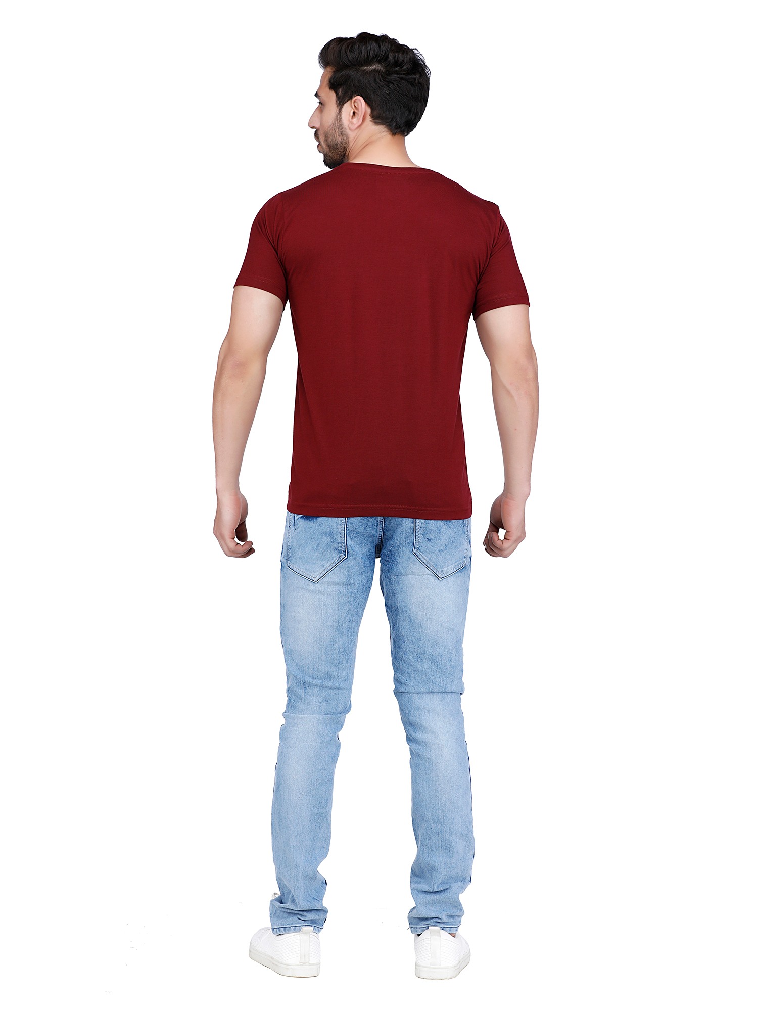 D'cot by Donear Men Red Polycotton Regular Graphics TShirts