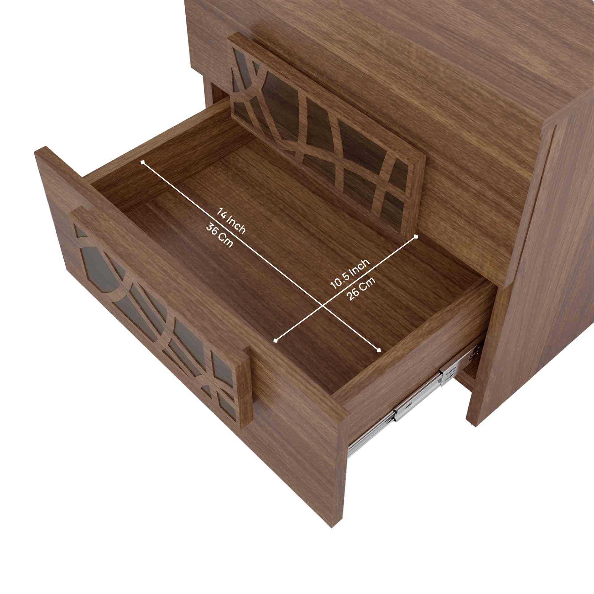 neudot Paris Bedside Table - Leon Teak (DIY)