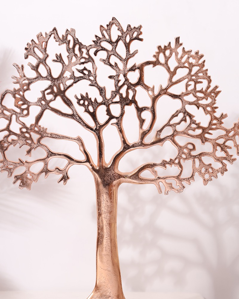 Order Happiness Copper Metal Tree Table Top Decorative Showpiece For Home Decoration