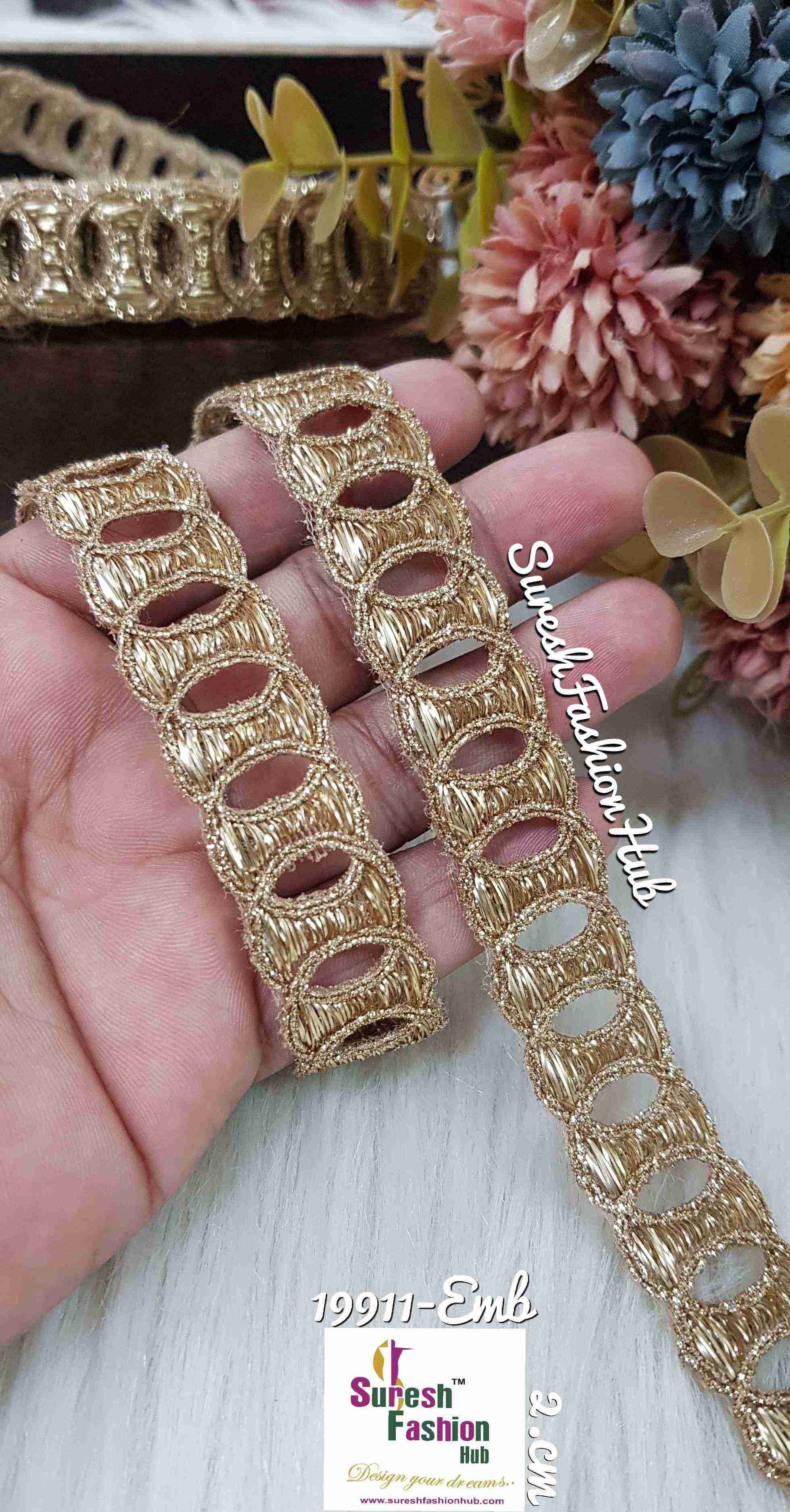 Here are some SEO-optimized ALT text suggestions for your lace products: 1. "Luxurious Pearl Shade Jhalar Lace - Glitter Embellished Trim" 2. "Machine-Made Scalloped Lace - Elegant Border for Sarees" 3. "Gota and Zari Lace for Sarees - Traditional Ethnic Embellishment" 4. "Decorative Jhalar Lace with Glitter Dori - Fe