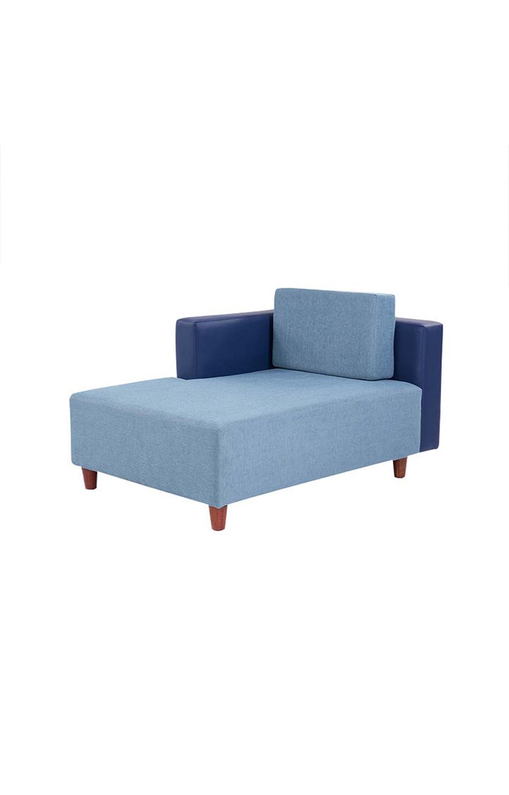 neudot Hailey Duet Fabric 1 Seater RHS Lounger in Mirage Blue Colour