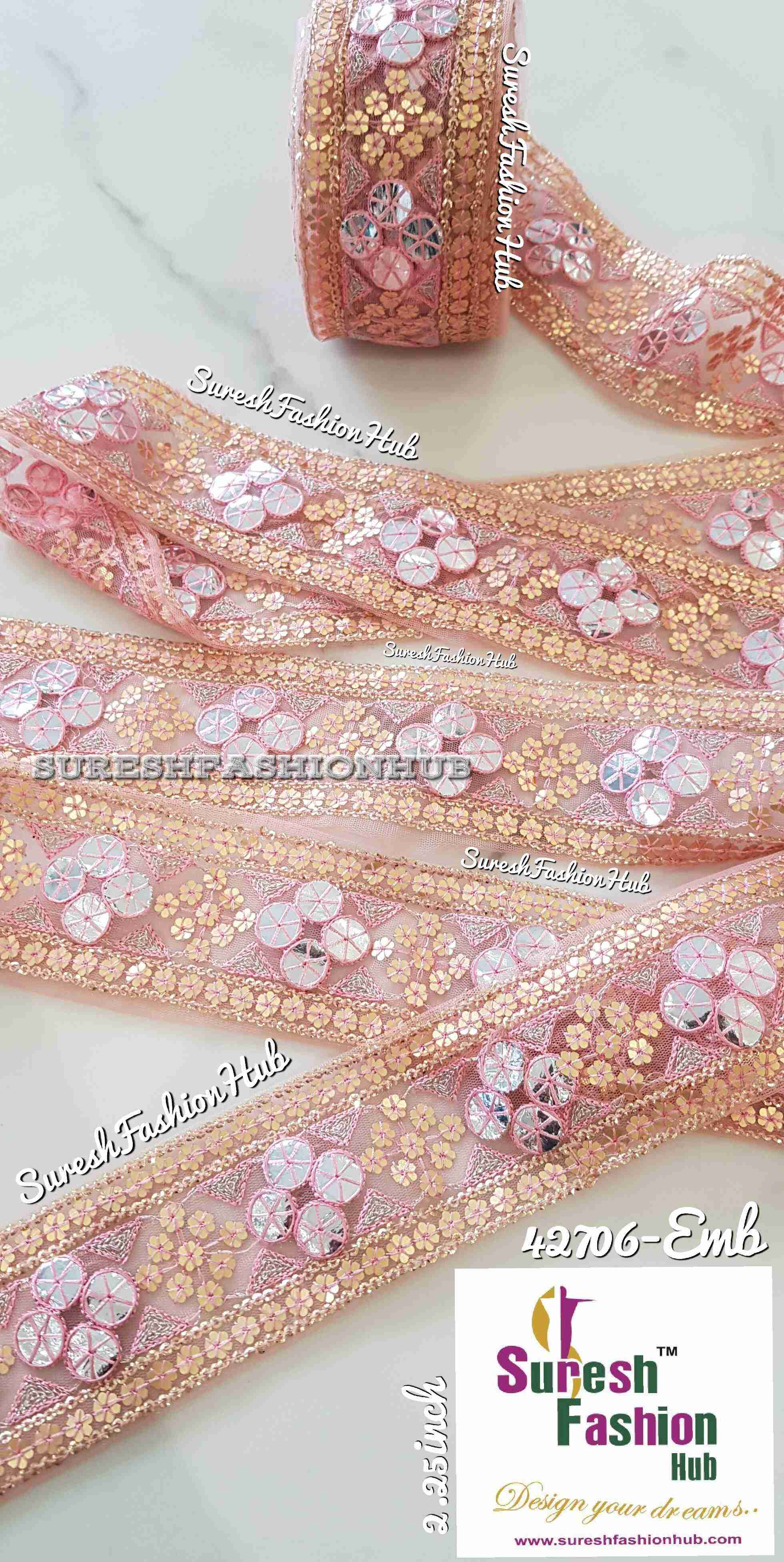 Peach U-Edging Designer Trim