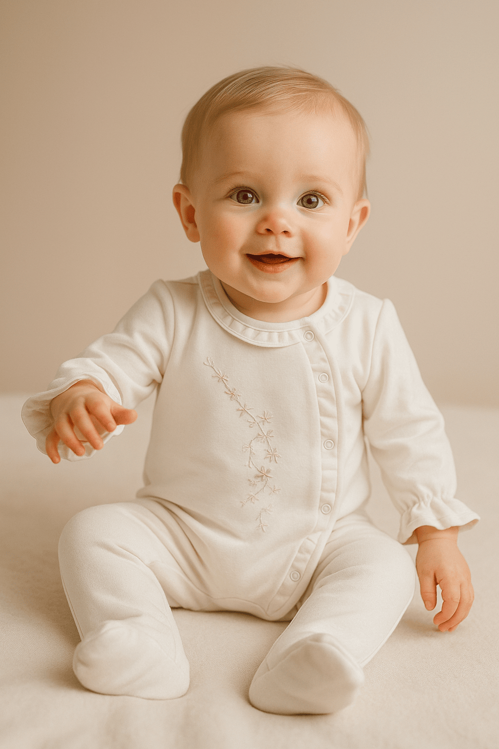 Snow Blossom Baby Romper