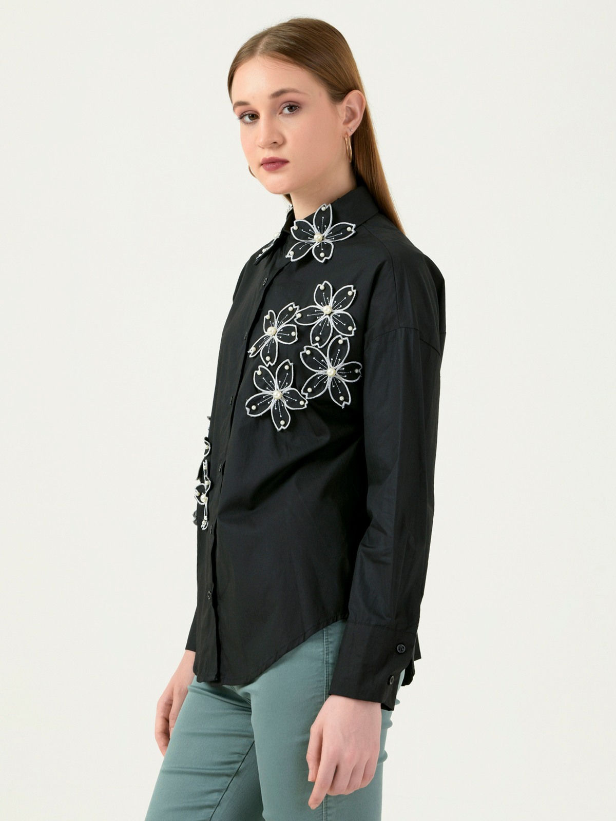 Albion Women Smart Premium Black Casual Shirt