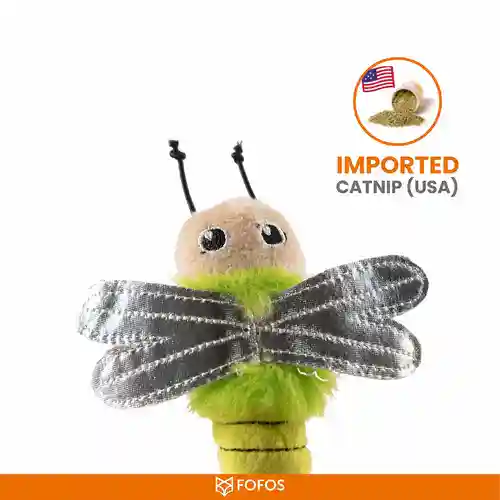 Barkbutler Fofos Dragonfly Catnip Toy for Cats