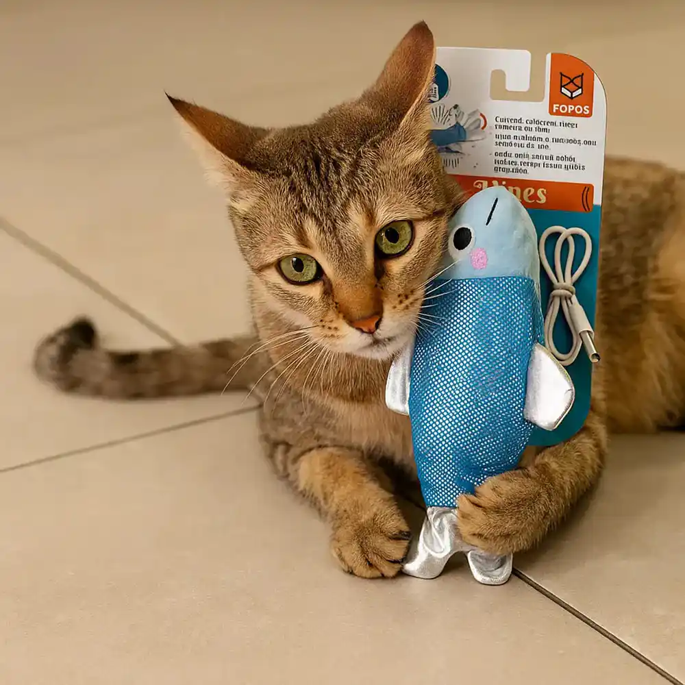 Fofos Sardine Dancing Fish USB Charging Cat Toy