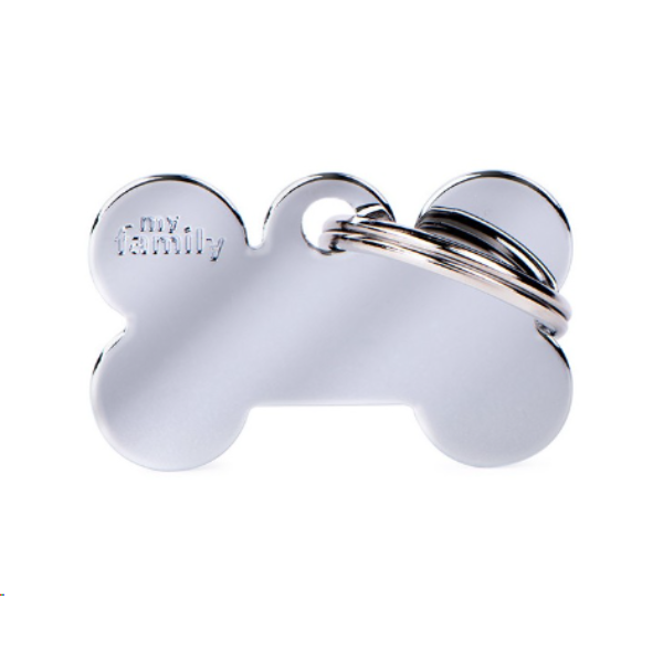 Basic Plated Brass Large Bone Name Tag
