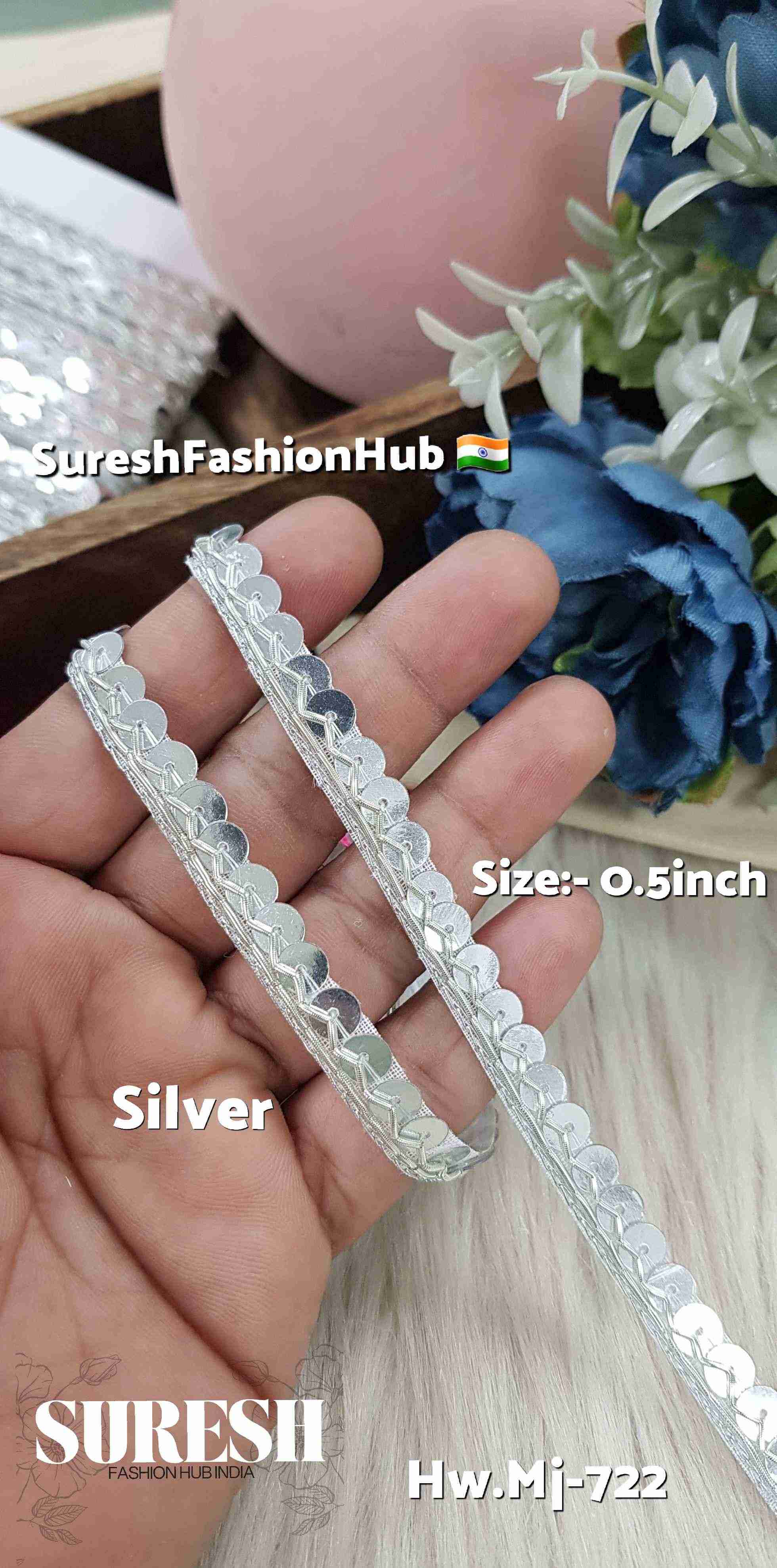 Regal Shine Silver Saadi Lace