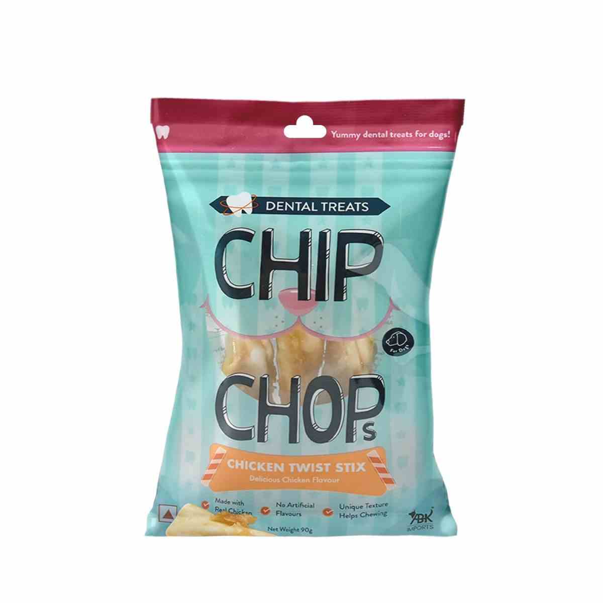 Chip Chops Peanut Butter Twists Chicken and Peanut Butter Flavor Dog Treat - 100gm