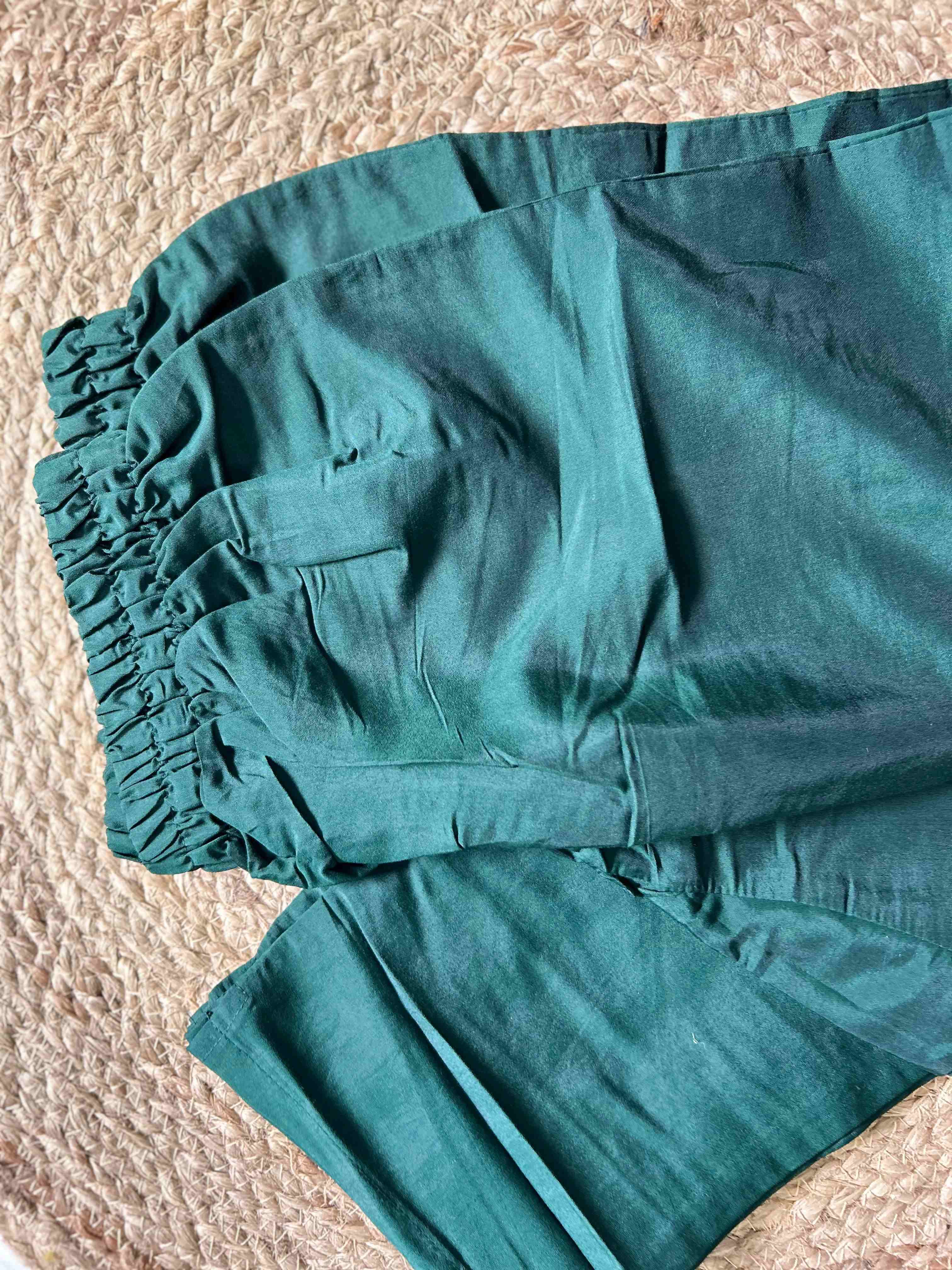 Evergreen embroidery neck with flora dupatta