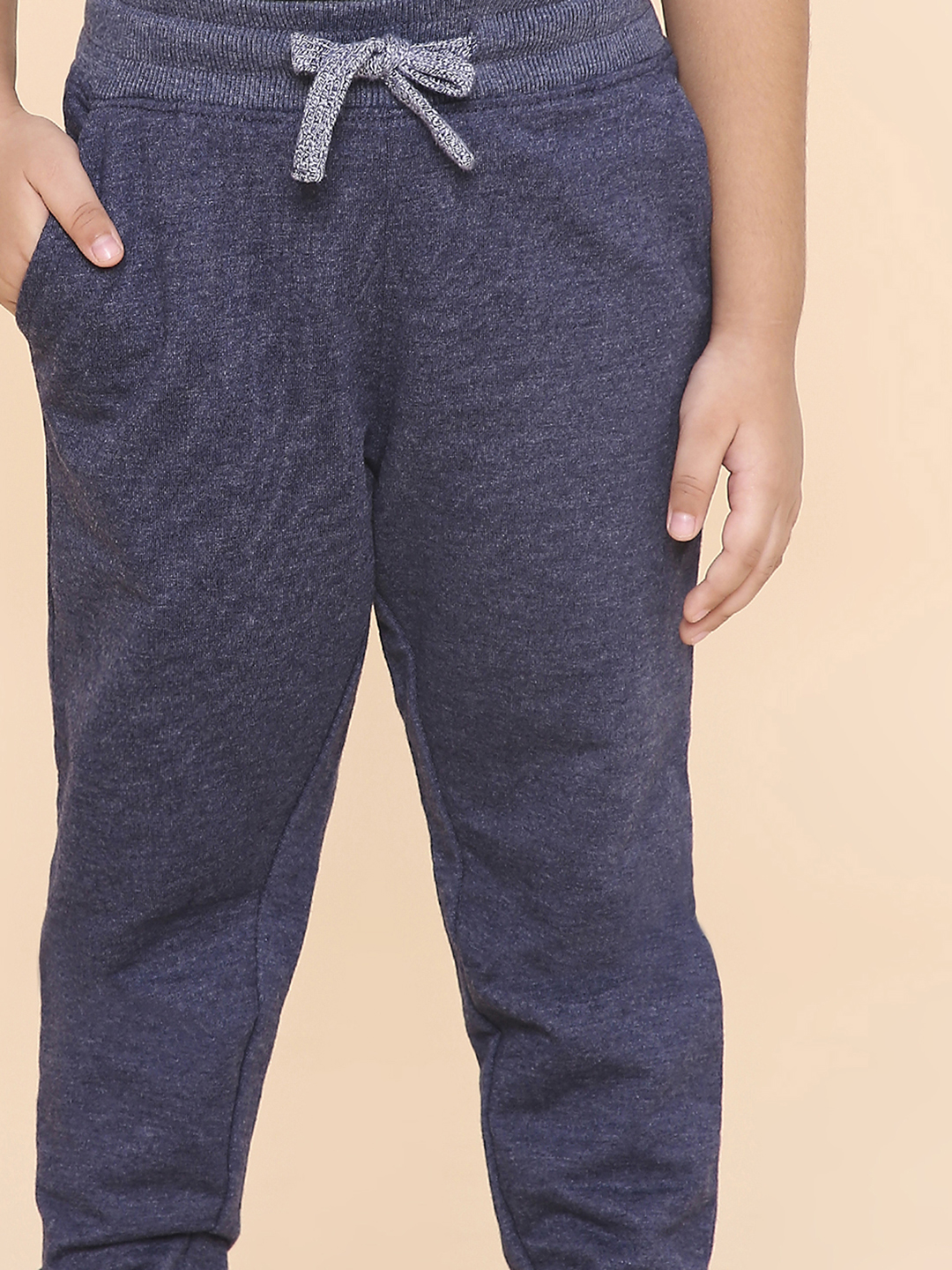 Girls Solid Sweatpant - Navy