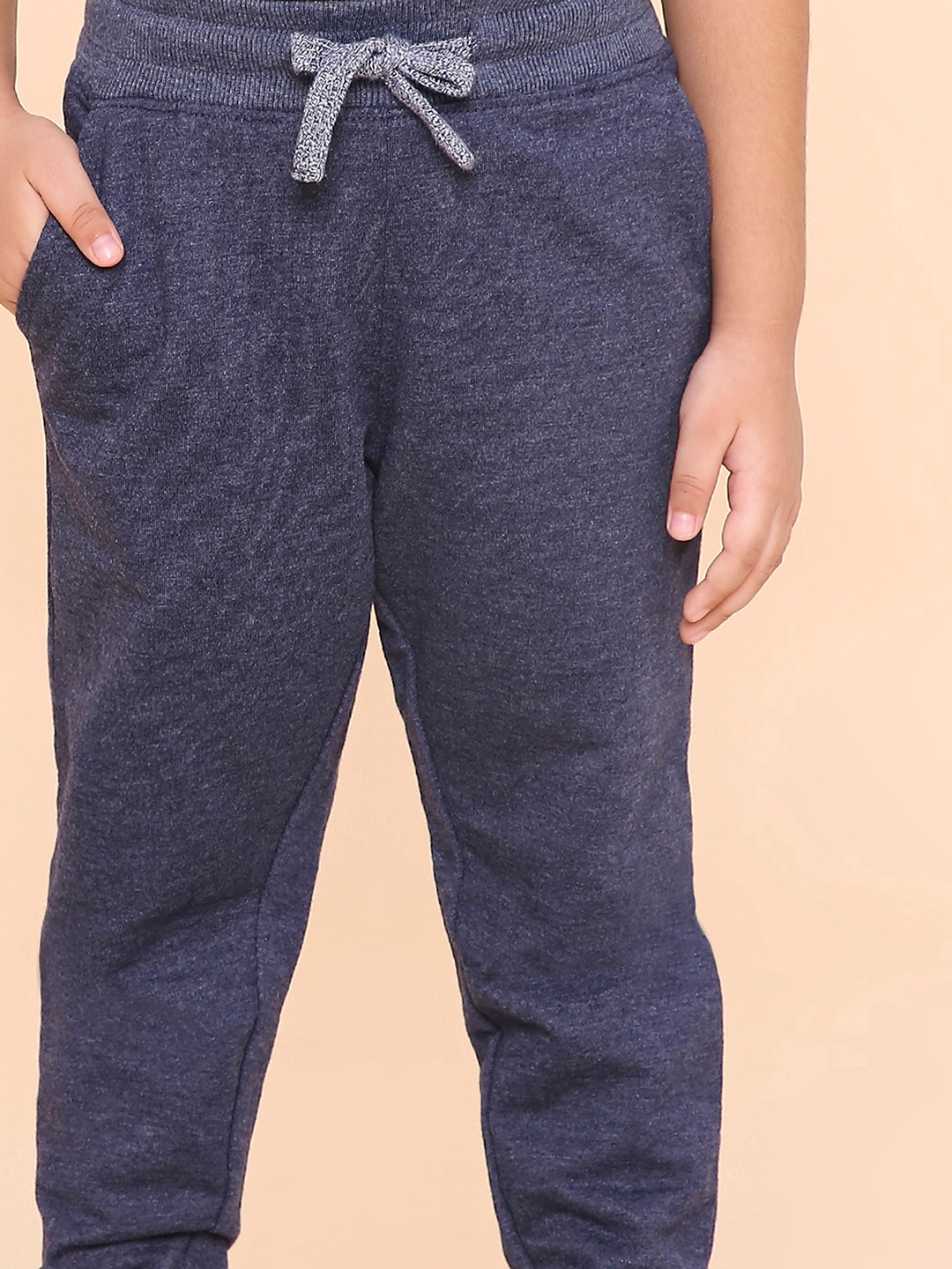 Girls Solid Sweatpant - Navy