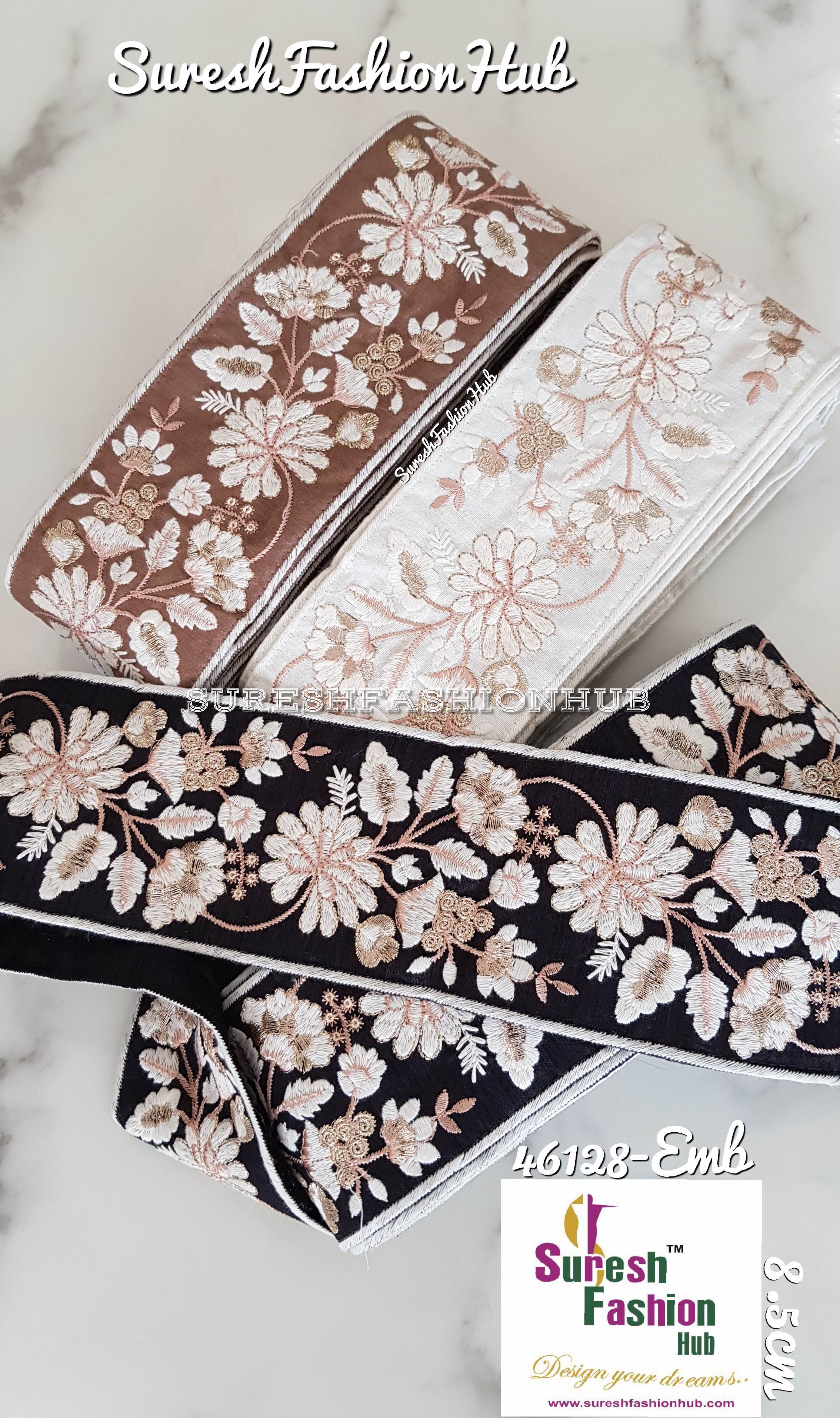 White Flowers Threaded Radiance Design Trim