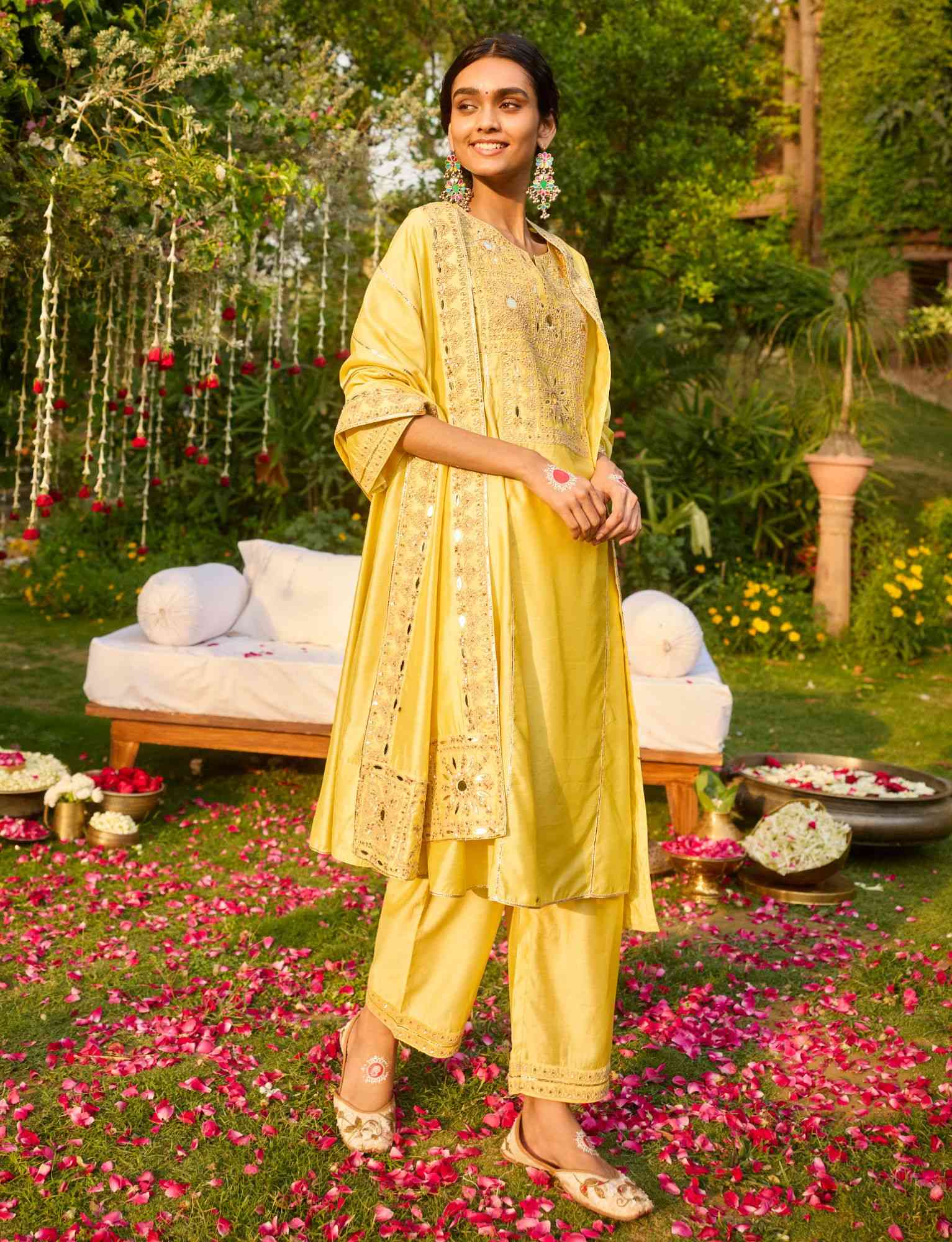 Zeenat Yellow Kurta Salwar Set