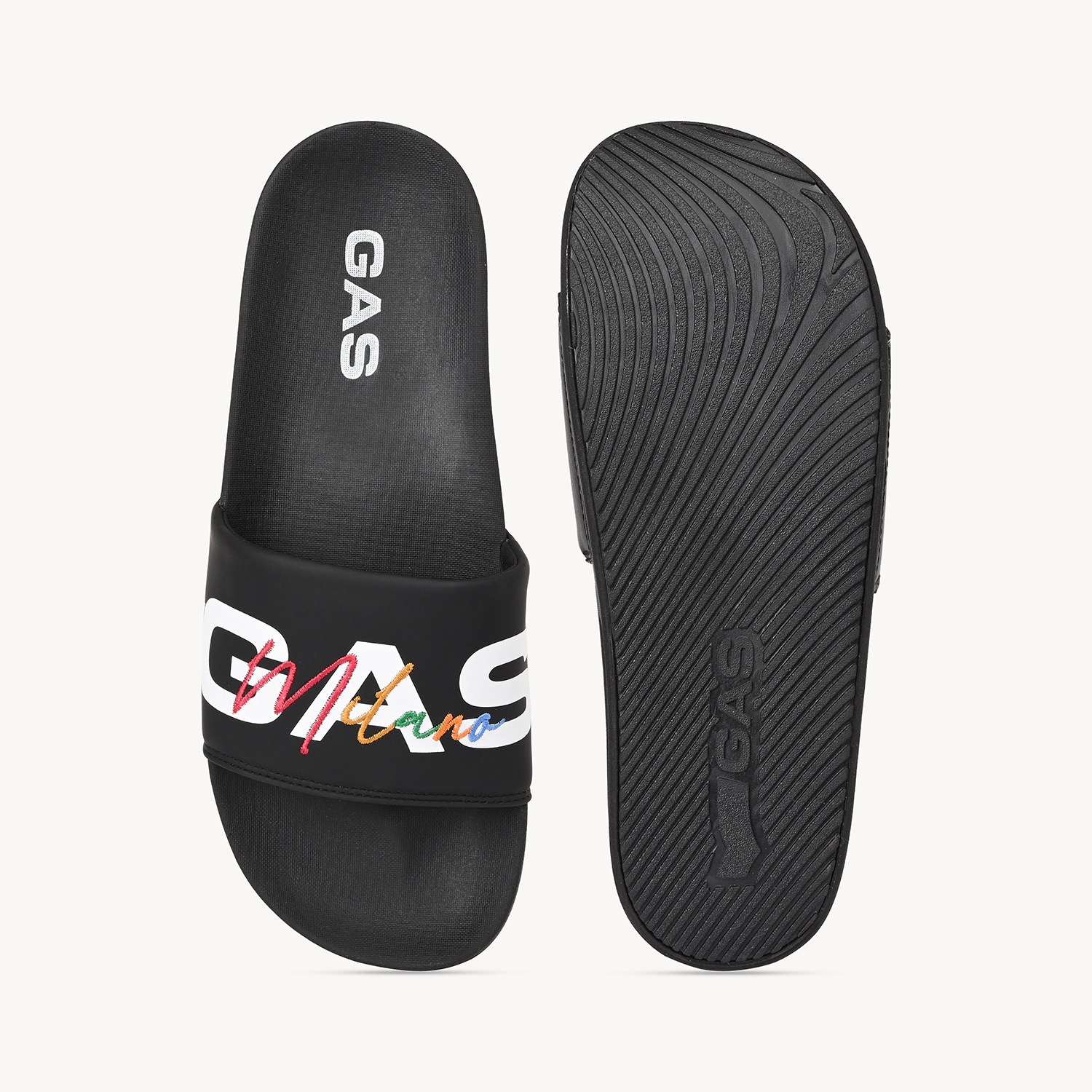 GAS | Men's LuxeEdge Black Slides|4