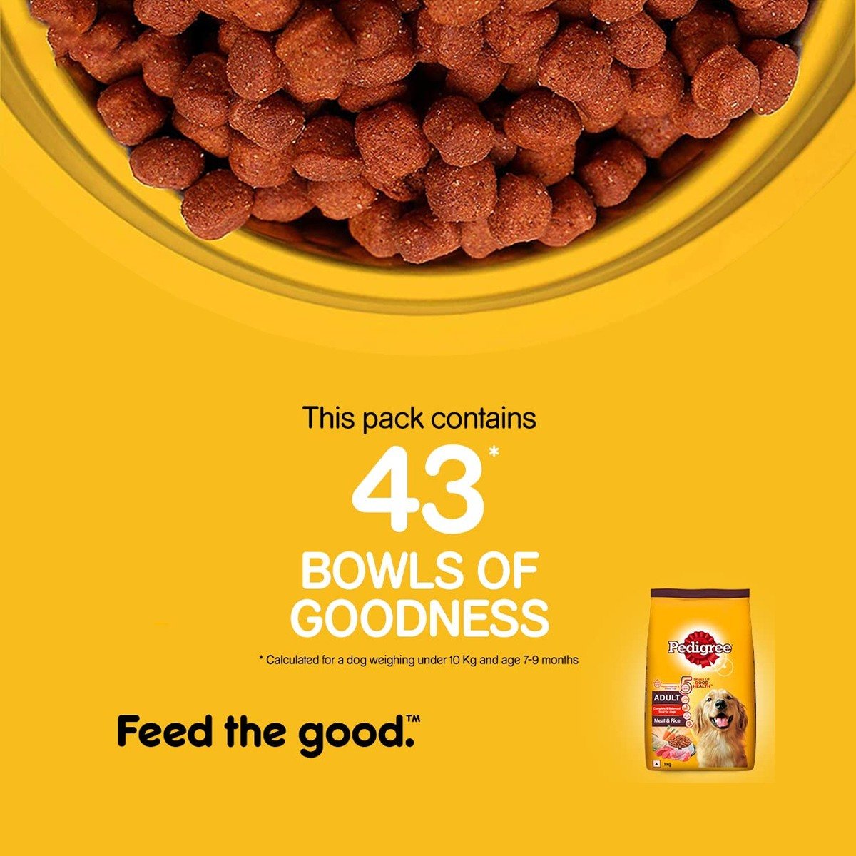 Pedigree Adult Meat & Rice Dry Dog Food