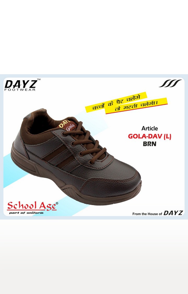 Brown School Shoes For Boys