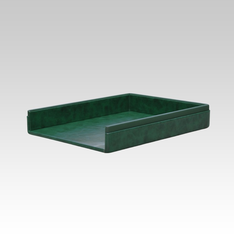 A4 Paper Tray / Letter Tray | Faux Leather | Moderno | Olive Green