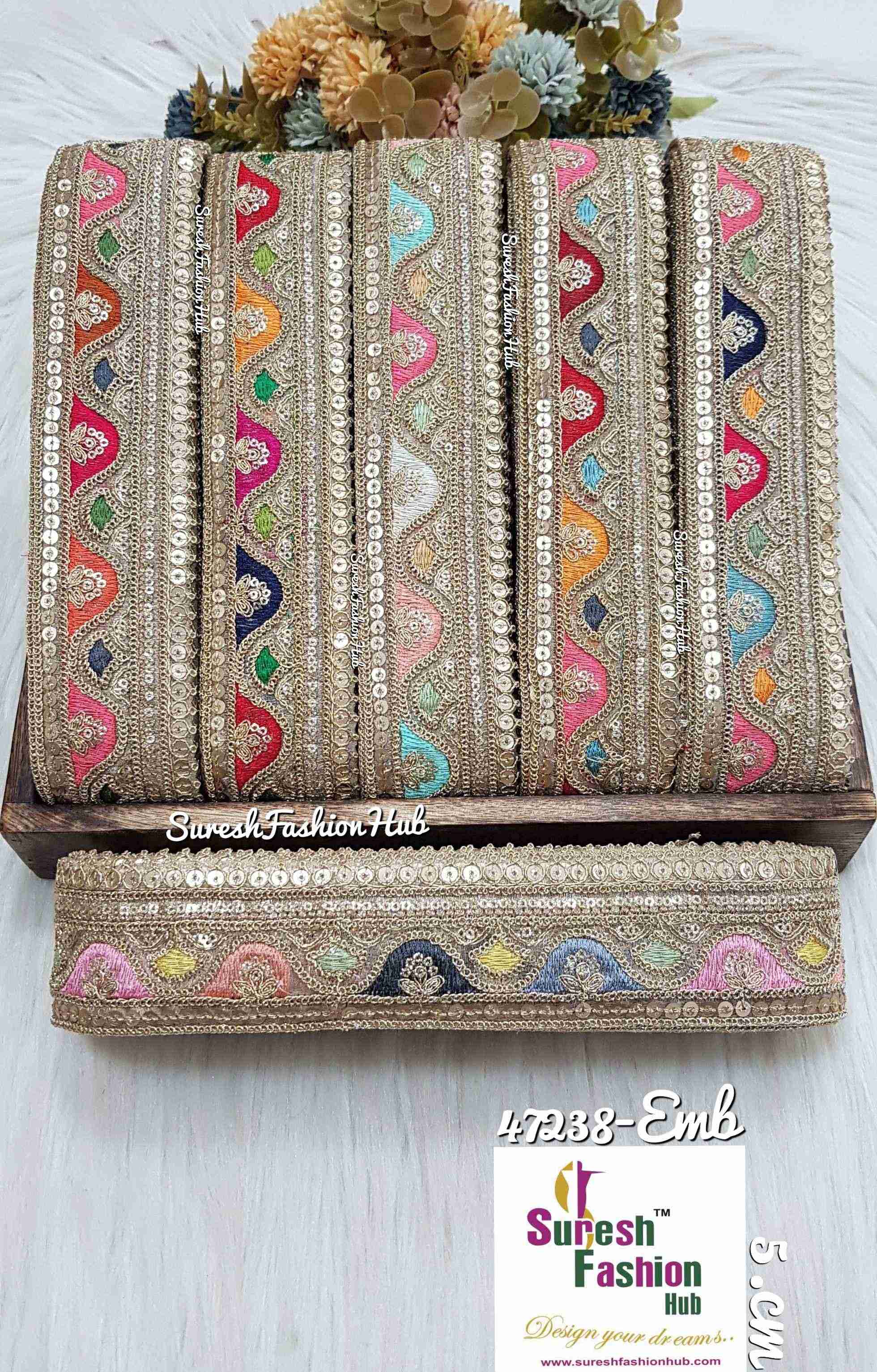  Sabyasachi-Inspired Multicolor Organza Embroidery Lace