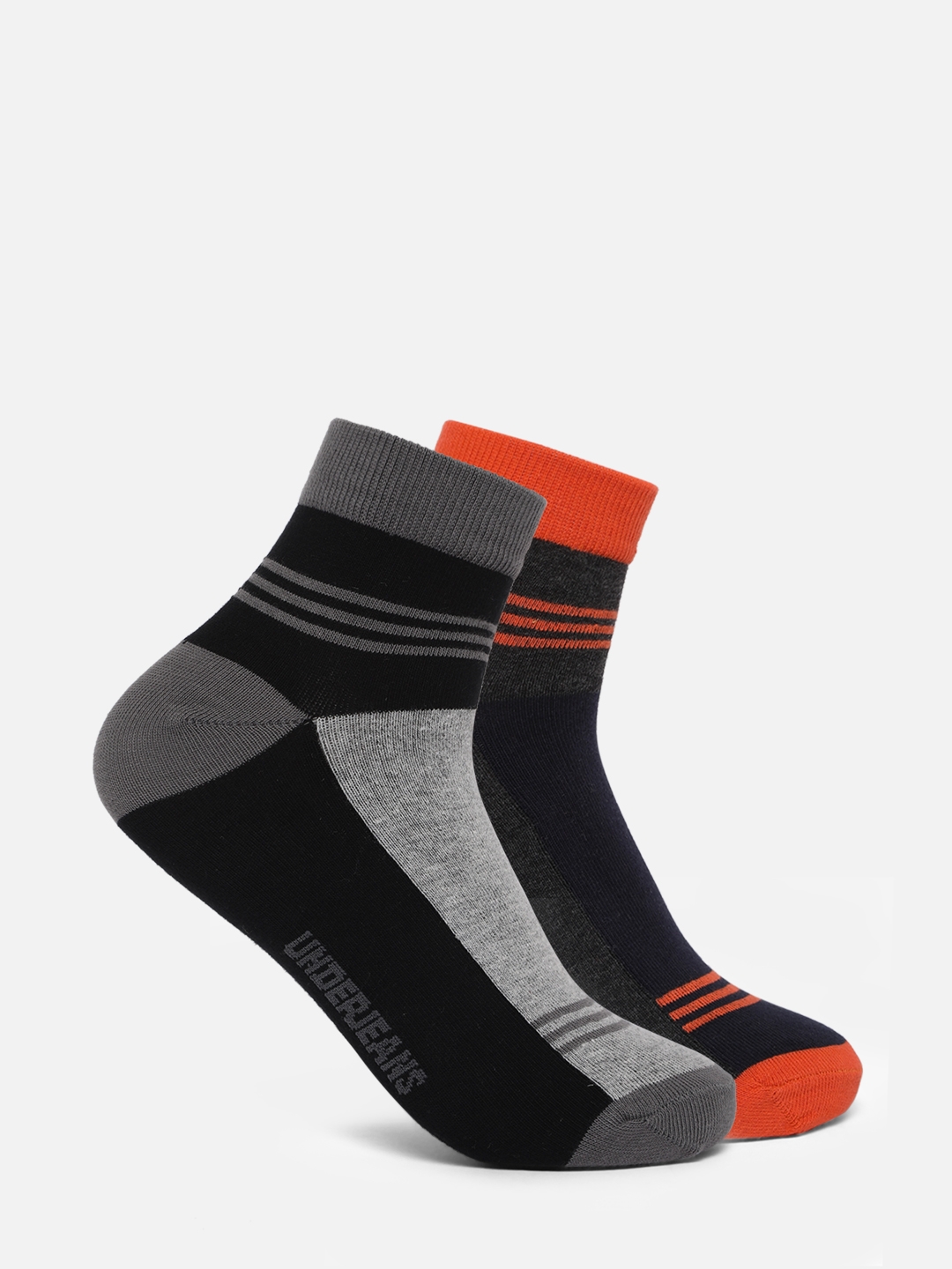 spykar | Underjeans Men Assorted Ankle length (Non terry) Socks Pack of 2 0