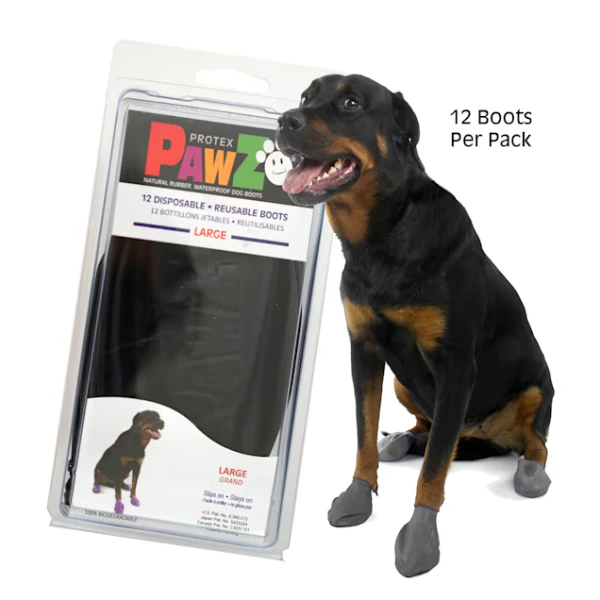 Protex Pawz Disposable Dog Boots - Black - 12 Disposable Boots