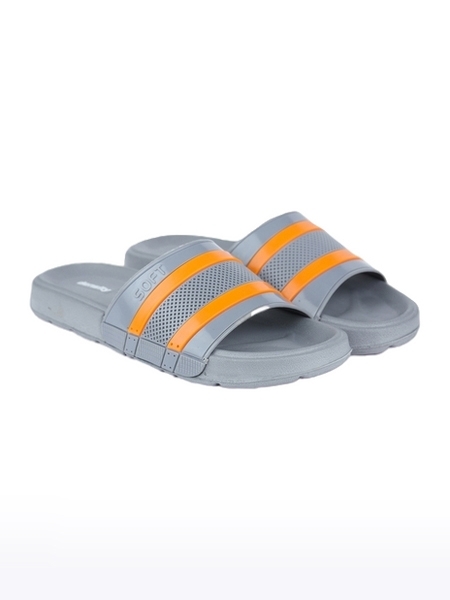 Men's Grey & Orange EVA Flip Flops