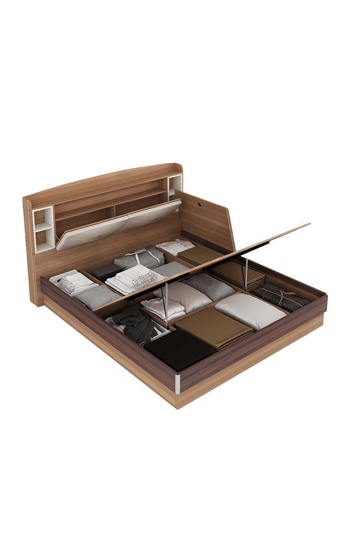 Pico Queen Hydraulic Bed - TEAK