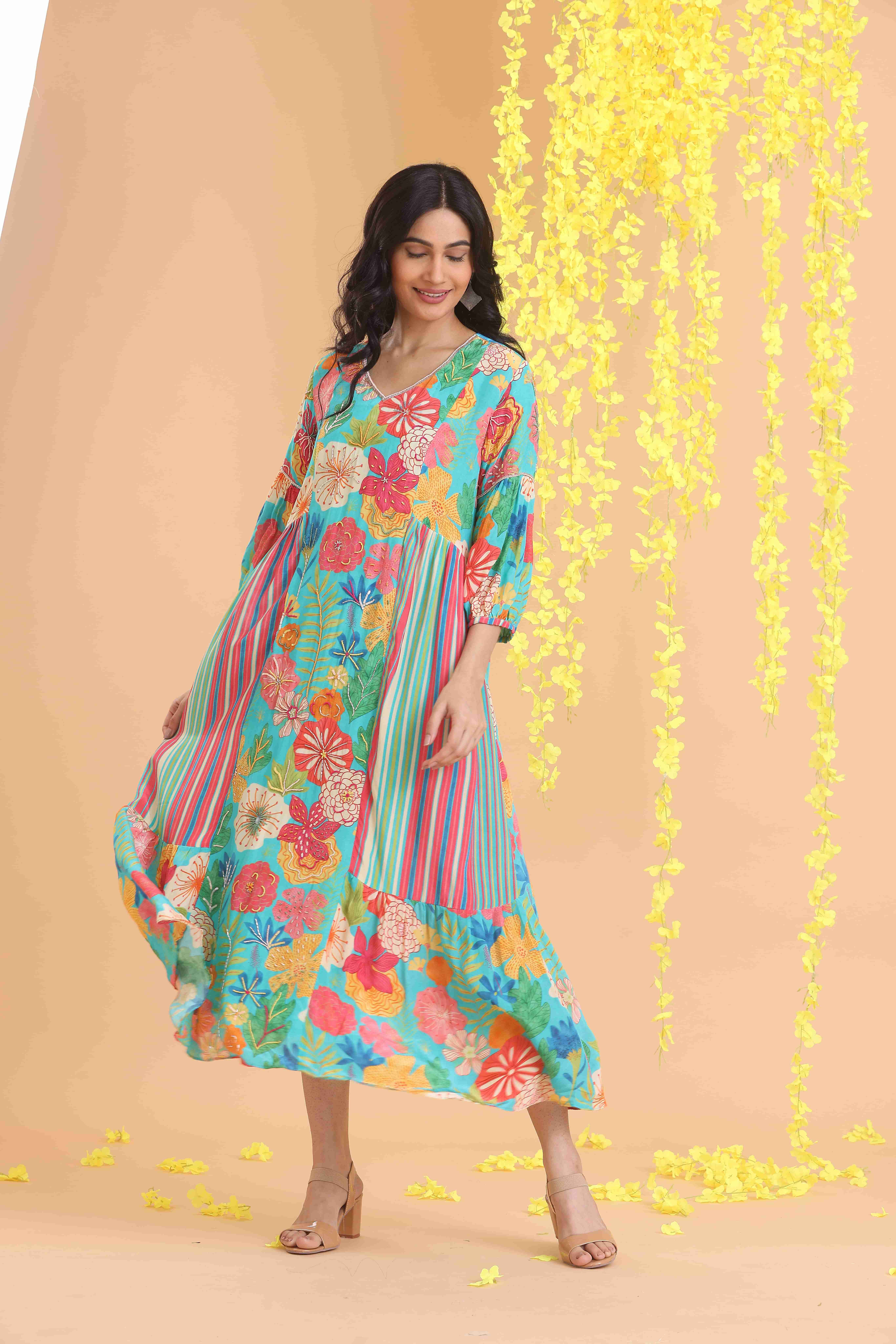 Print Panel Dress