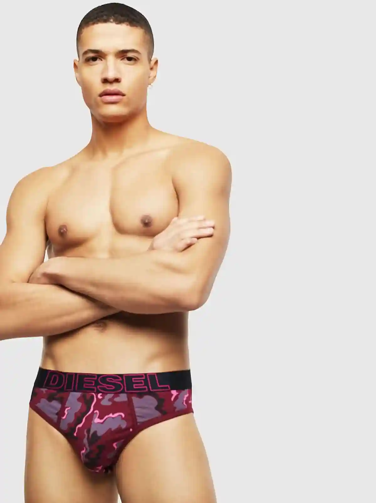 Pink Briefs in tie-dye cotton