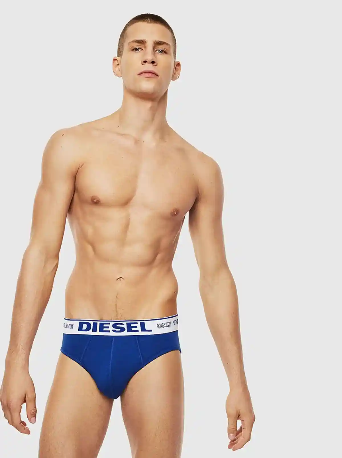 Blue Briefs in modal with logo waistband