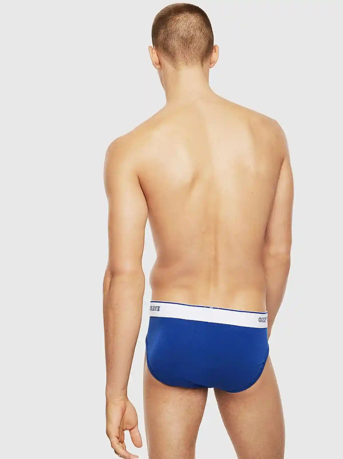 Blue Briefs in modal with logo waistband