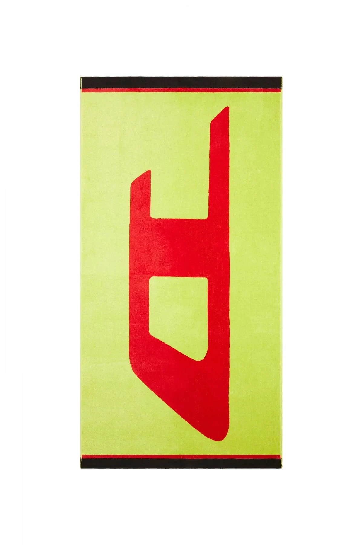 Green and Red Beach towel with maxi D logo