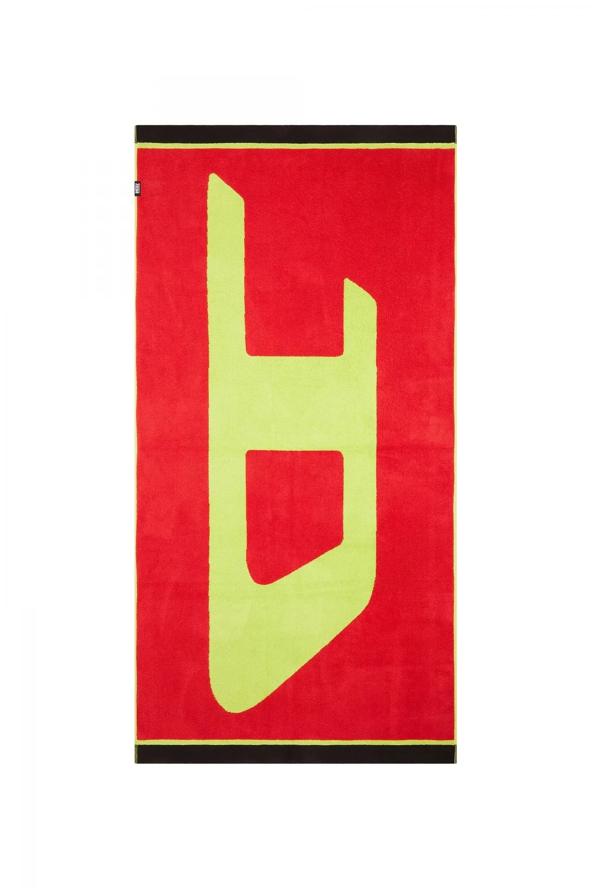 Green and Red Beach towel with maxi D logo