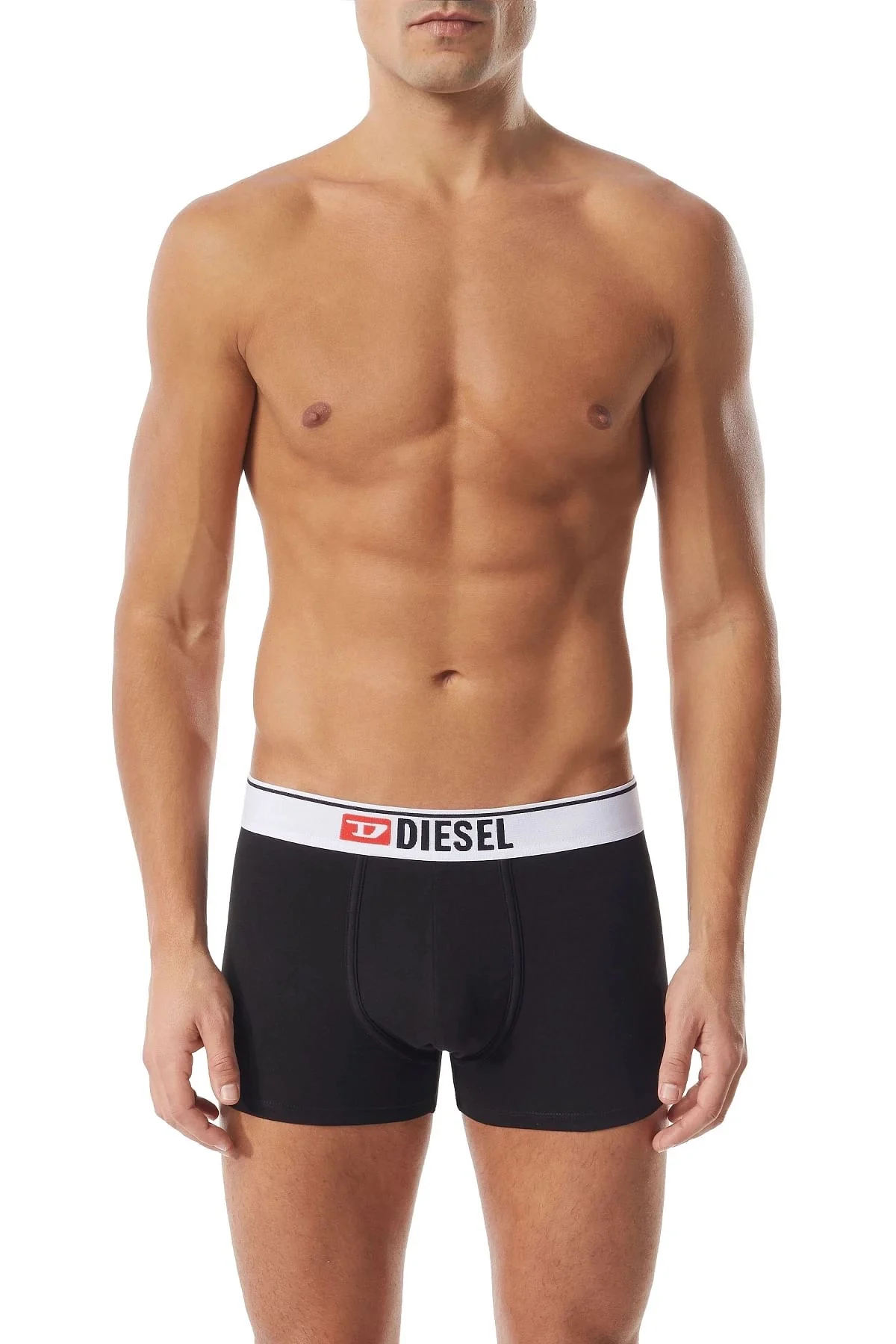 Black Boxer briefs with front logo waist