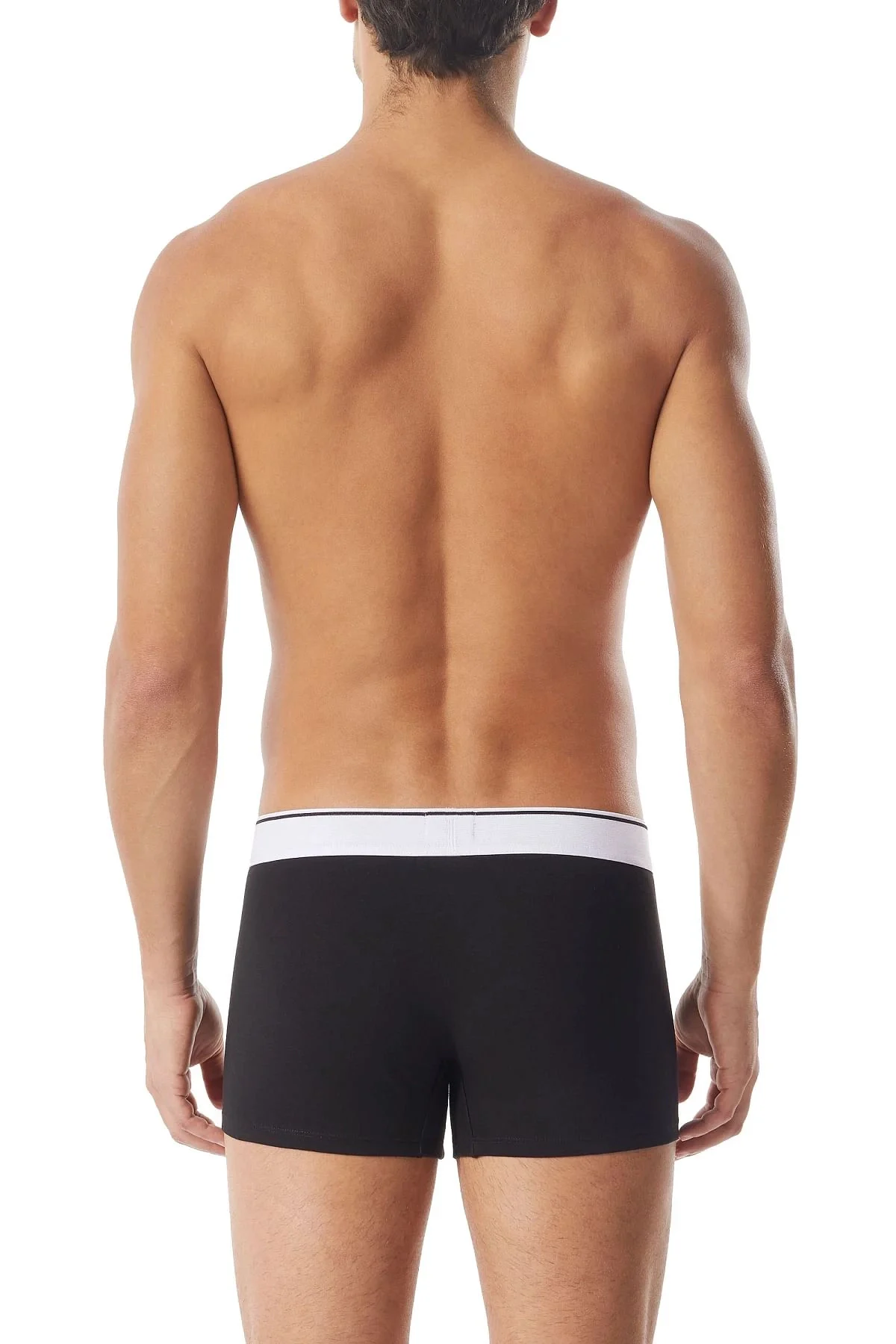 Black Boxer briefs with front logo waist