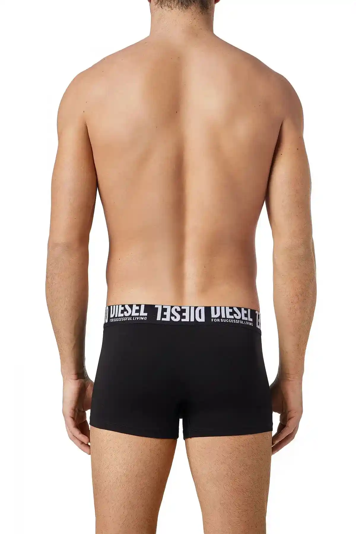 Black Boxer briefs with flipped logo waistband