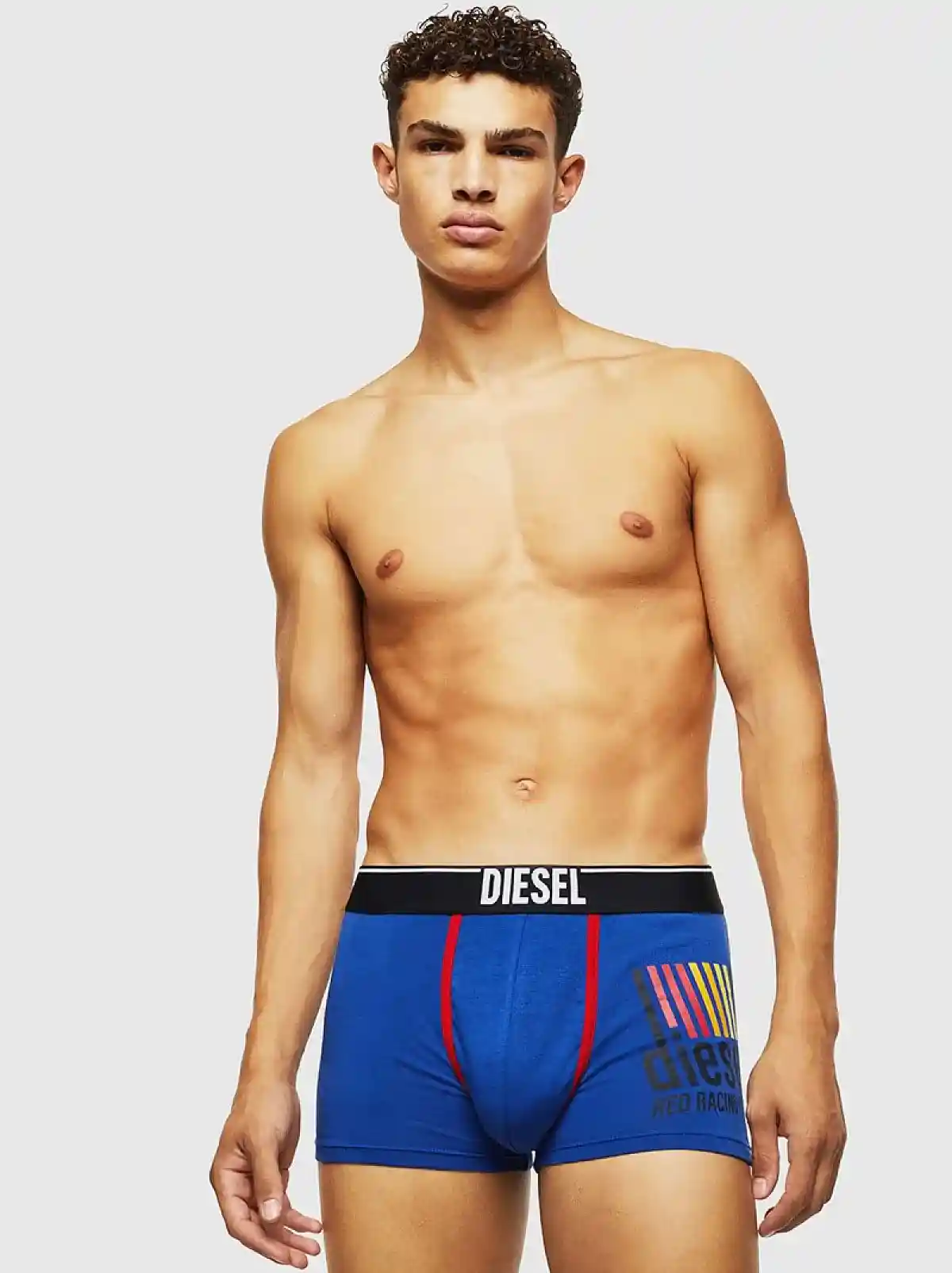 Blue Boxer briefs with Racing Team print