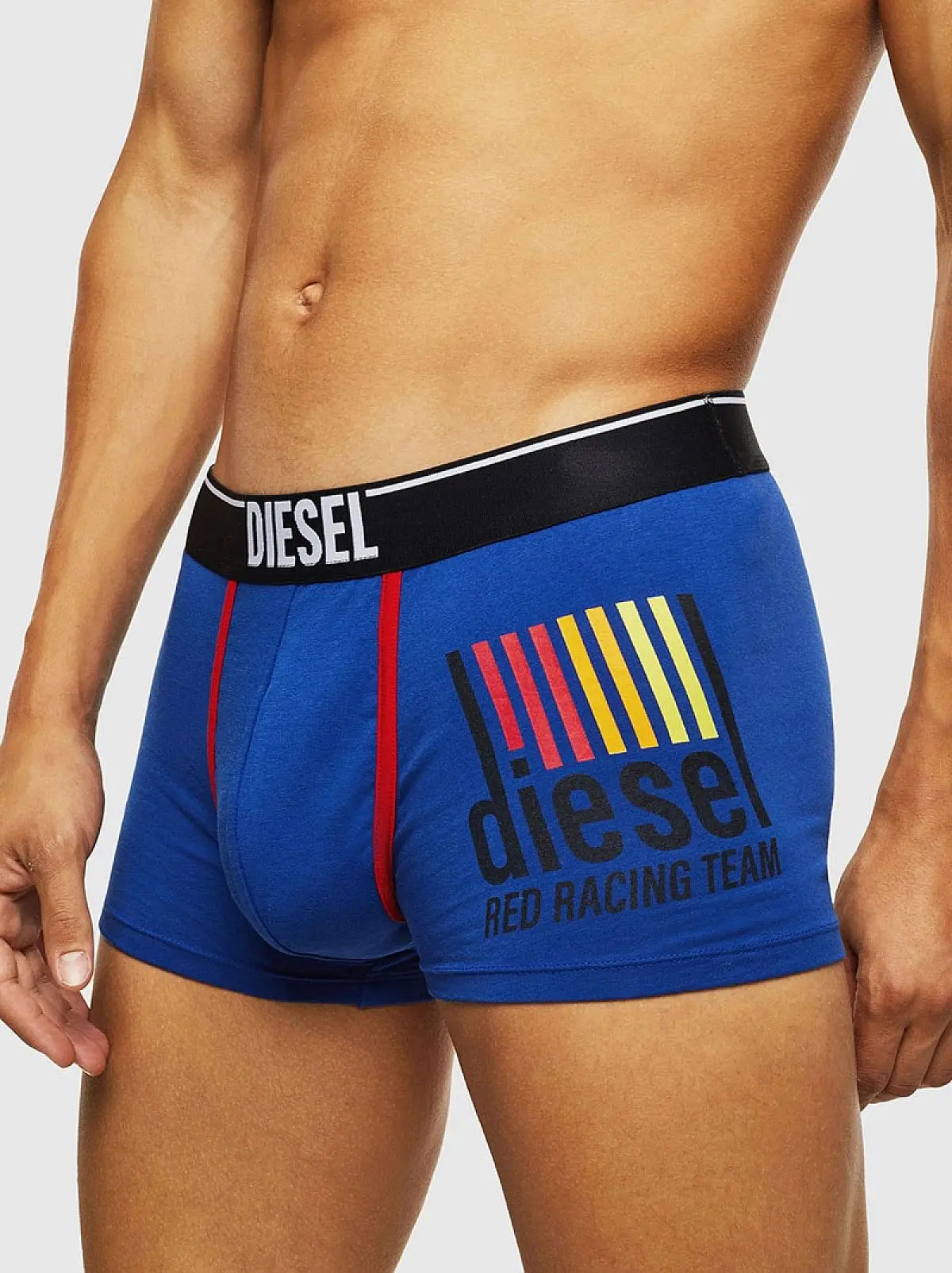 Blue Boxer briefs with Racing Team print