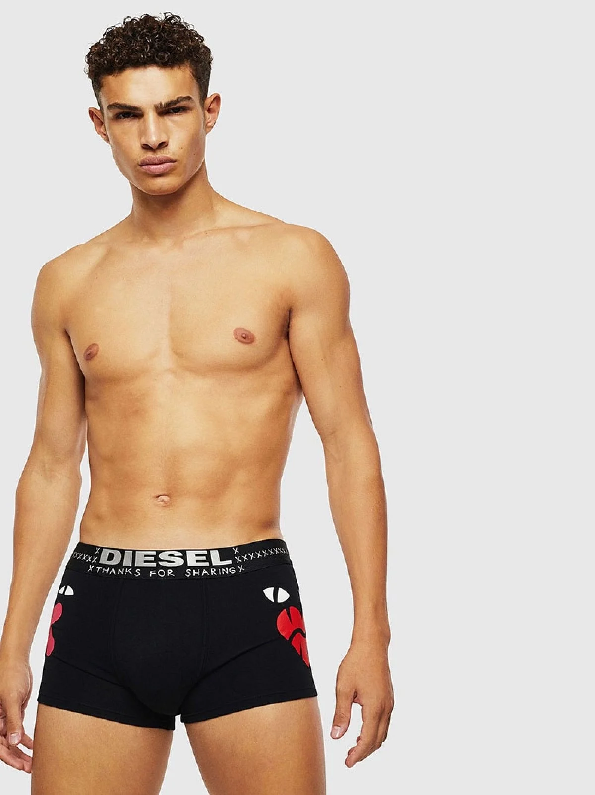 Black Boxer briefs with print